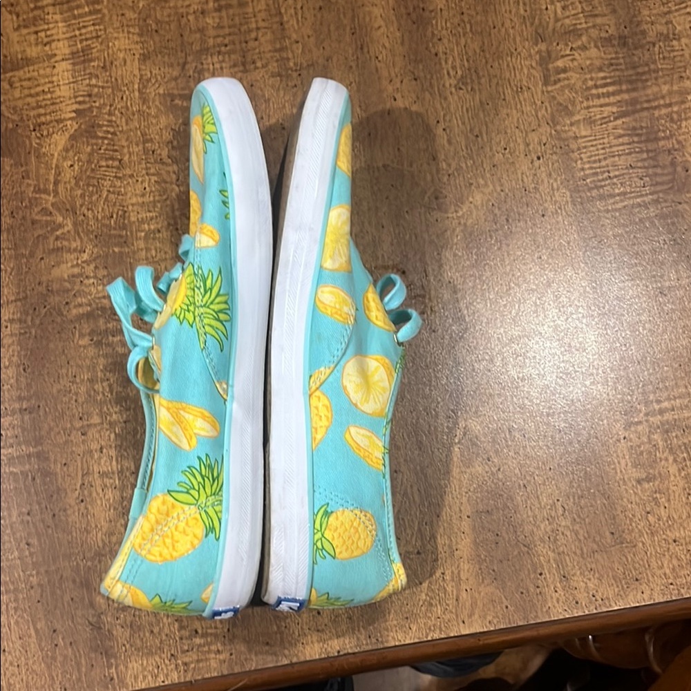 Keds Blue and Yellow Pineapple Print Sneakers - Picture 3 of 7